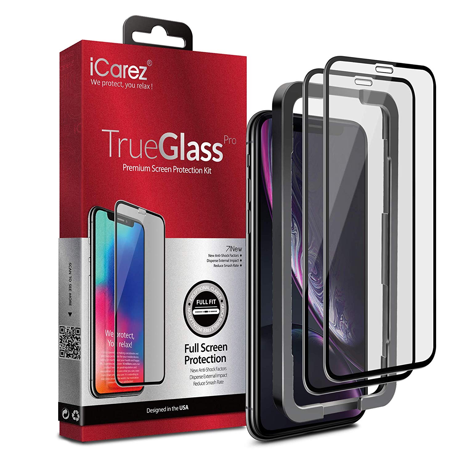 iPhone XR 6.1 Full Coverage Glass(Case Friendly)